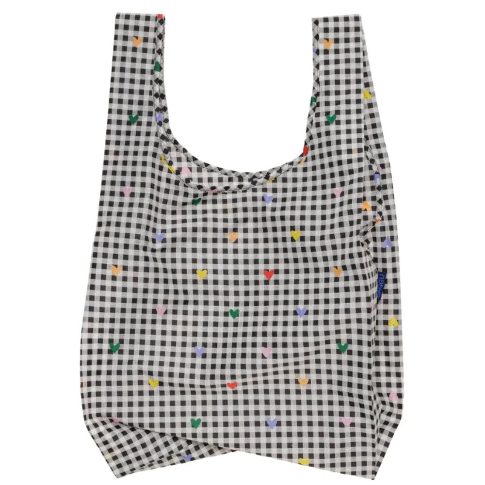 NWT Baggu Gingham Hearts Standard Reusable Bag
